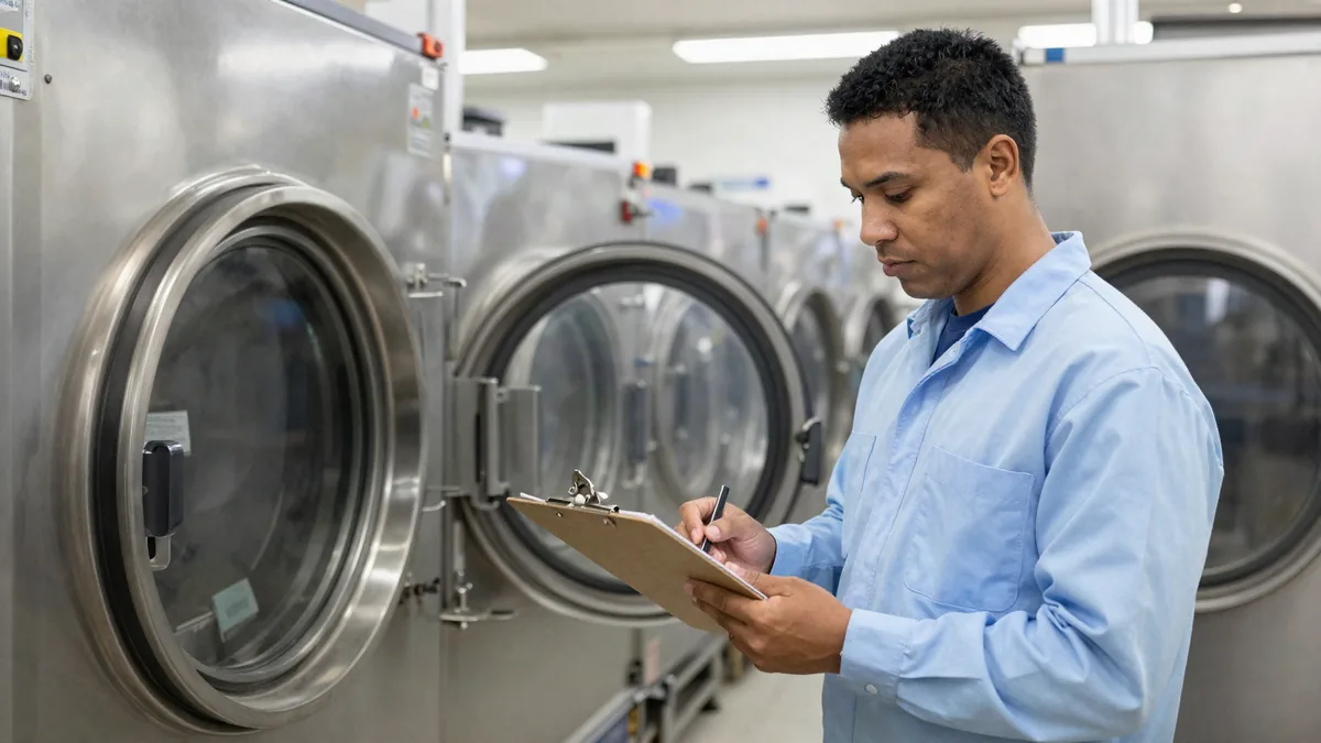 Commercial laundry equipment supporting Joint Commission Linen Survey Readiness Nine