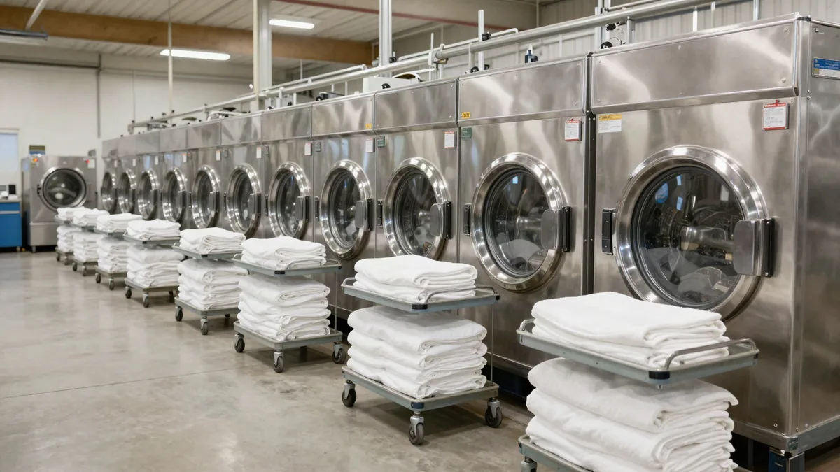Commercial laundry facility illustrating Commercial Laundry Terms Glossary Words Contract